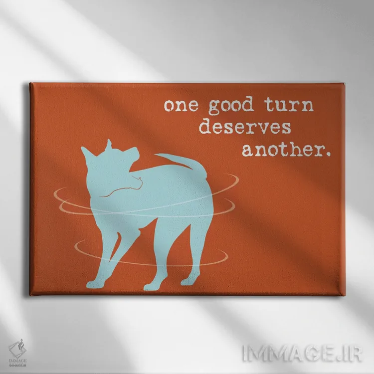تابلو یک لطف شایسته اثر داگ ایز گود اند کت ایز گود (برند طراحی) - نمای روبهرو روی دیوار
