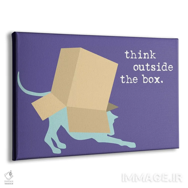 تابلو خارج از چارچوب اثر داگ ایز گود اند کت ایز گود (برند طراحی) - نمای پرسپکتیو محصول