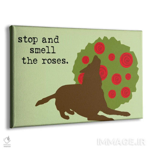 تابلو بوی گلها را حس کن اثر داگ ایز گود اند کت ایز گود (برند طراحی) - نمای پرسپکتیو محصول