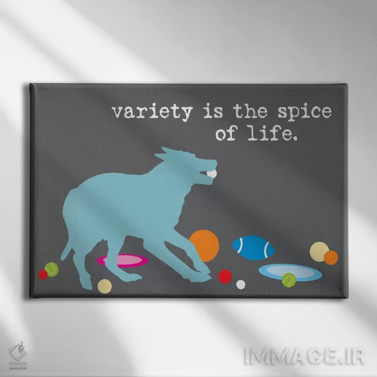 تابلو ادویه زندگی اثر داگ ایز گود اند کت ایز گود (برند طراحی) - نمای روبهرو روی دیوار