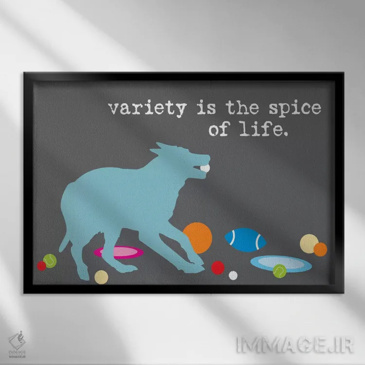 تابلو ادویه زندگی اثر داگ ایز گود اند کت ایز گود (برند طراحی) - نمای قابدار مشکی