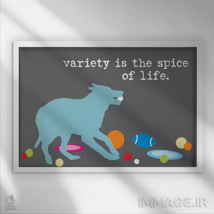 تابلو ادویه زندگی اثر داگ ایز گود اند کت ایز گود (برند طراحی) - نمای قابدار سفید