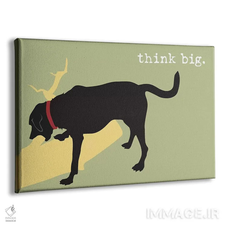 تابلو بزرگ بیندیش اثر داگ ایز گود اند کت ایز گود (برند طراحی) - نمای پرسپکتیو محصول