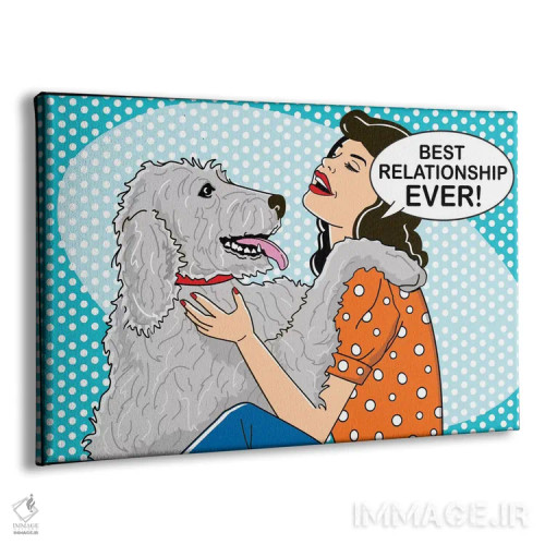 تابلو بهترین رابطه ممکن اثر داگ ایز گود اند کت ایز گود (برند طراحی) - نمای پرسپکتیو محصول