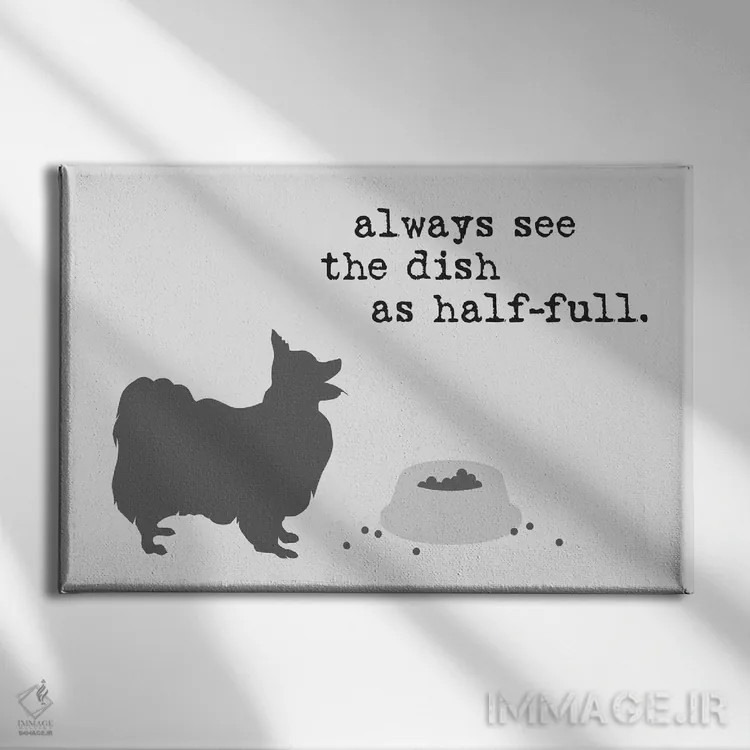 تابلو نیمه پر II اثر داگ ایز گود اند کت ایز گود (برند طراحی) - نمای روبهرو روی دیوار