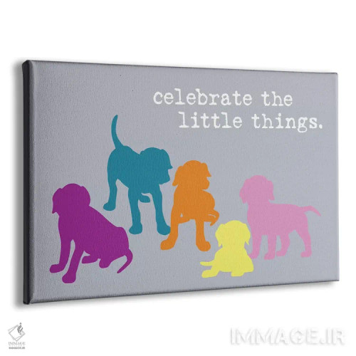 تابلو چیزهای کوچک، رنگارنگ اثر داگ ایز گود اند کت ایز گود (برند طراحی) - نمای پرسپکتیو محصول