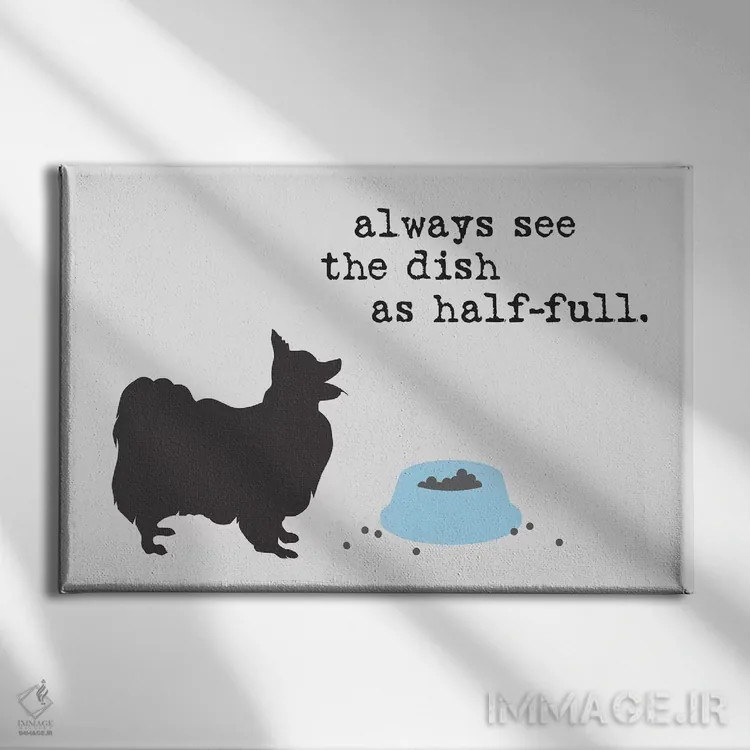 تابلو نیمه پر III اثر داگ ایز گود اند کت ایز گود (برند طراحی) - نمای روبهرو روی دیوار