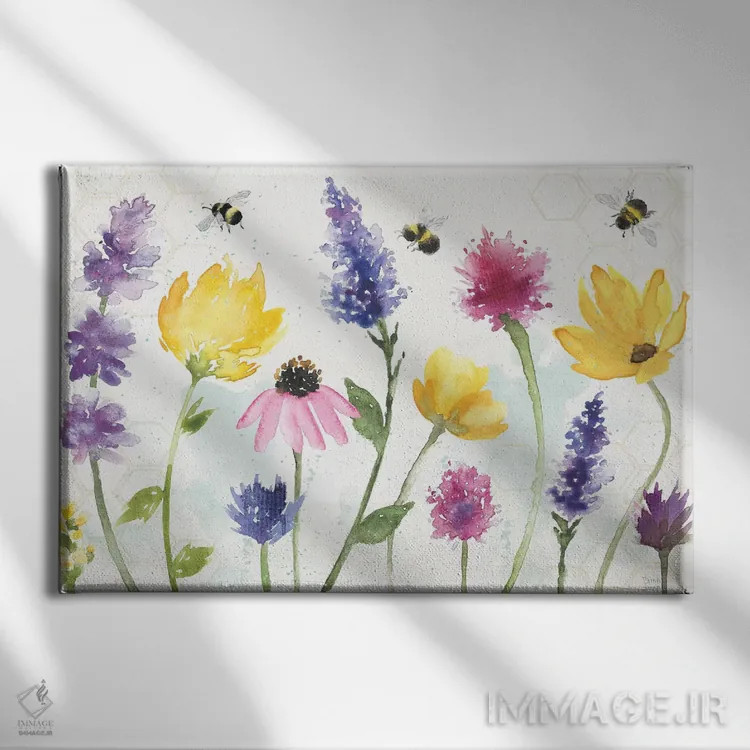 تابلو هماهنگی زنبورها I اثر باورا جون - نمای روبهرو روی دیوار