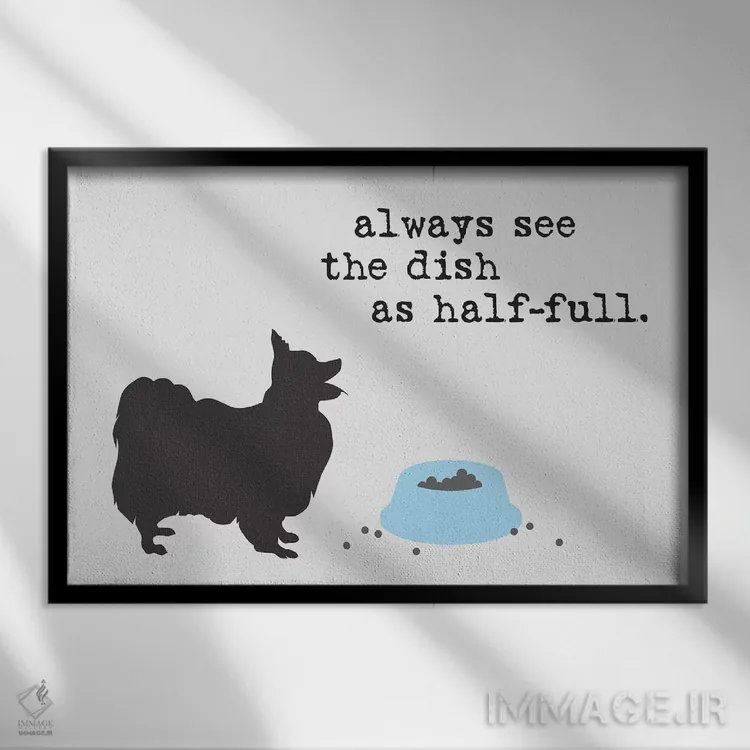 تابلو نیمه پر III اثر داگ ایز گود اند کت ایز گود (برند طراحی) - نمای قابدار مشکی