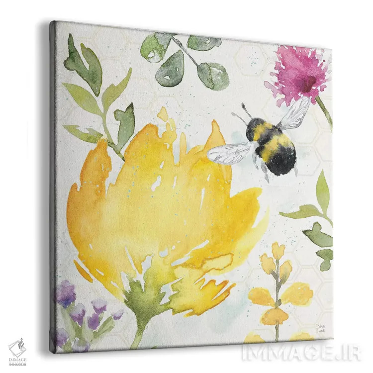 تابلو هماهنگی زنبورها II اثر باورا جون - نمای پرسپکتیو محصول