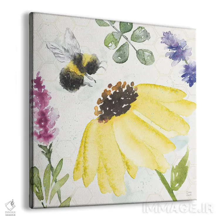 تابلو هماهنگی زنبورها III اثر باورا جون - نمای پرسپکتیو محصول