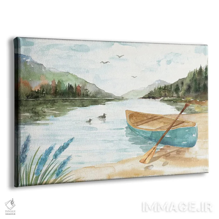 تابلو عشق دریاچه I اثر باورا جون - نمای پرسپکتیو محصول