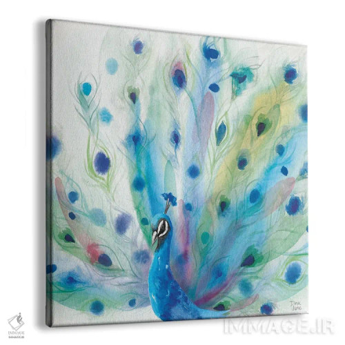 تابلو شکوه طاووس V اثر باورا جون - نمای پرسپکتیو محصول