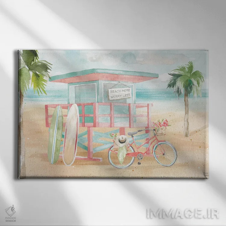 تابلو وقت موجسواری VII اثر باورا جون - نمای روبهرو روی دیوار