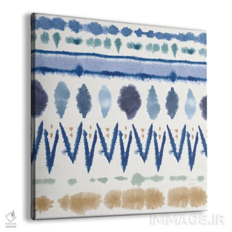 تابلو الگوی پاشش نیلی VIII اثر باورا جون - نمای پرسپکتیو محصول
