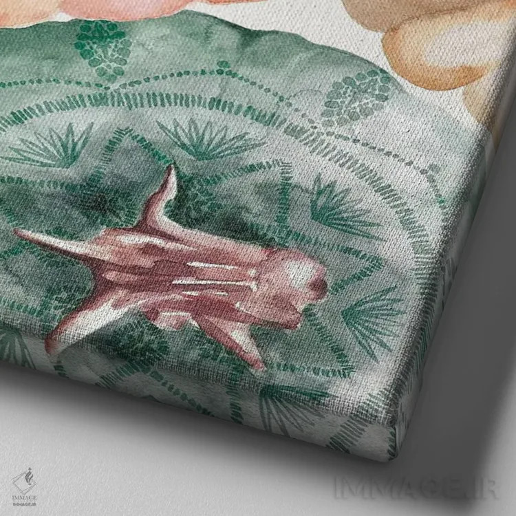 تابلو طعم برداشت III اثر باورا جون - نمای نزدیک بافت بوم