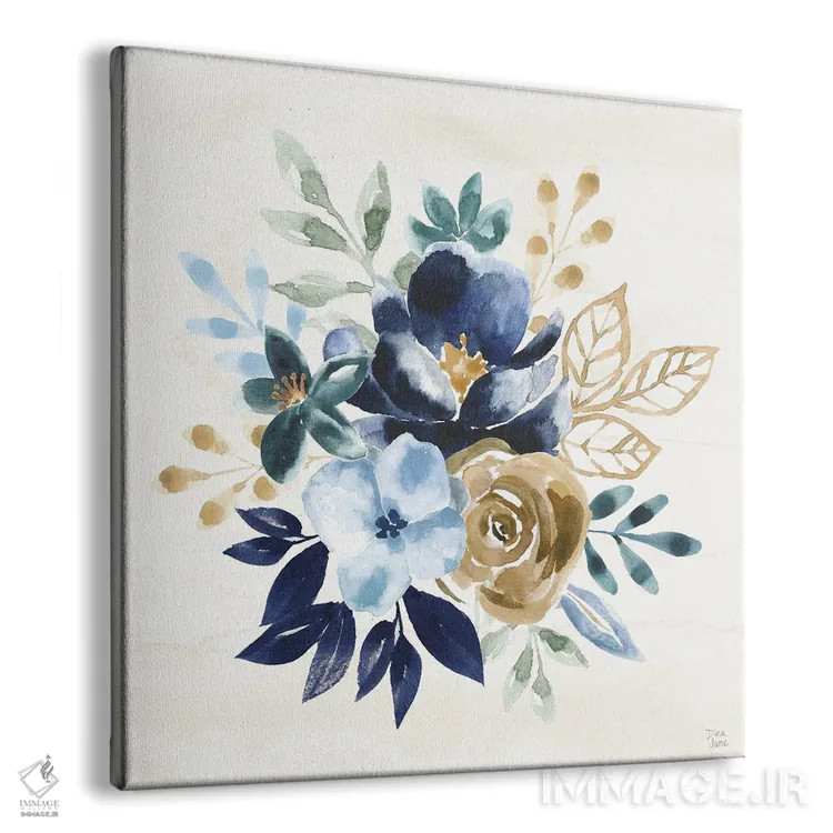 تابلو پاشش نیلی X اثر باورا جون - نمای پرسپکتیو محصول