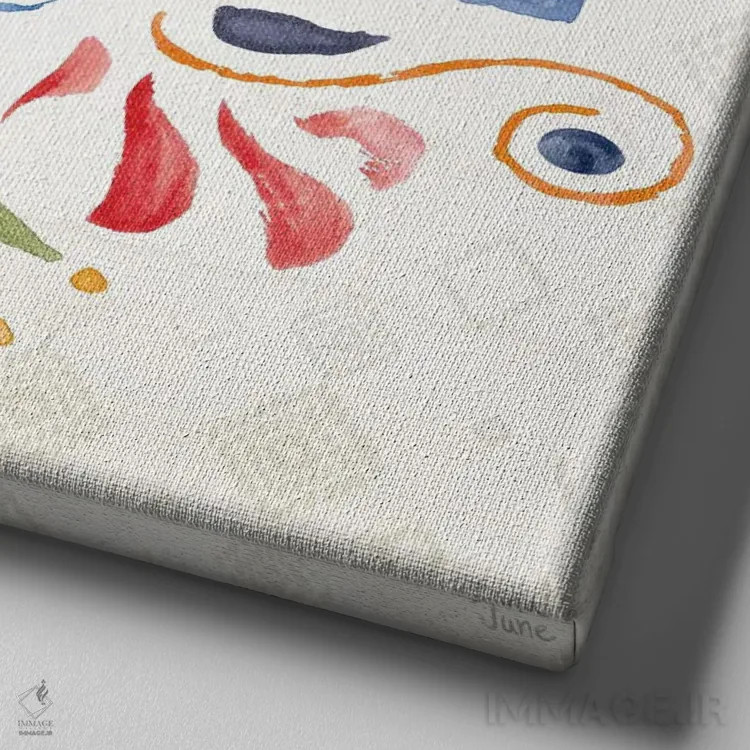 تابلو شیرین و تند XII اثر باورا جون - نمای نزدیک بافت بوم