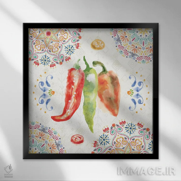 تابلو شیرین و تند III اثر باورا جون - نمای قابدار مشکی