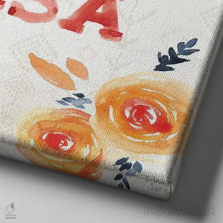 تابلو شیرین و تند XVIII اثر باورا جون - نمای نزدیک بافت بوم