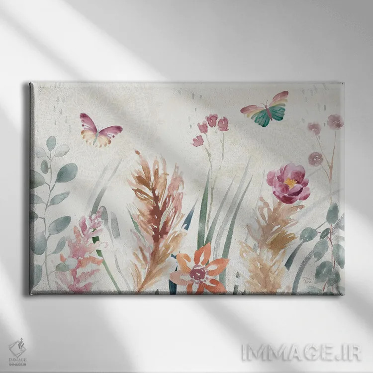 تابلو باغ بوهمی I اثر باورا جون - نمای روبهرو روی دیوار