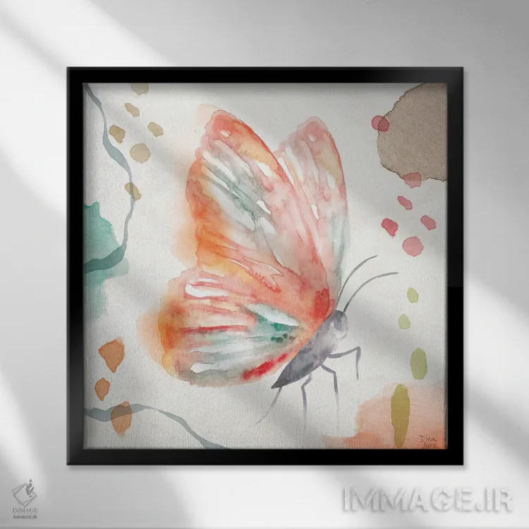 تابلو نجوای بالدار II اثر باورا جون - نمای قابدار مشکی