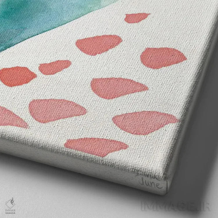 تابلو نجوای بالدار VII اثر باورا جون - نمای نزدیک بافت بوم