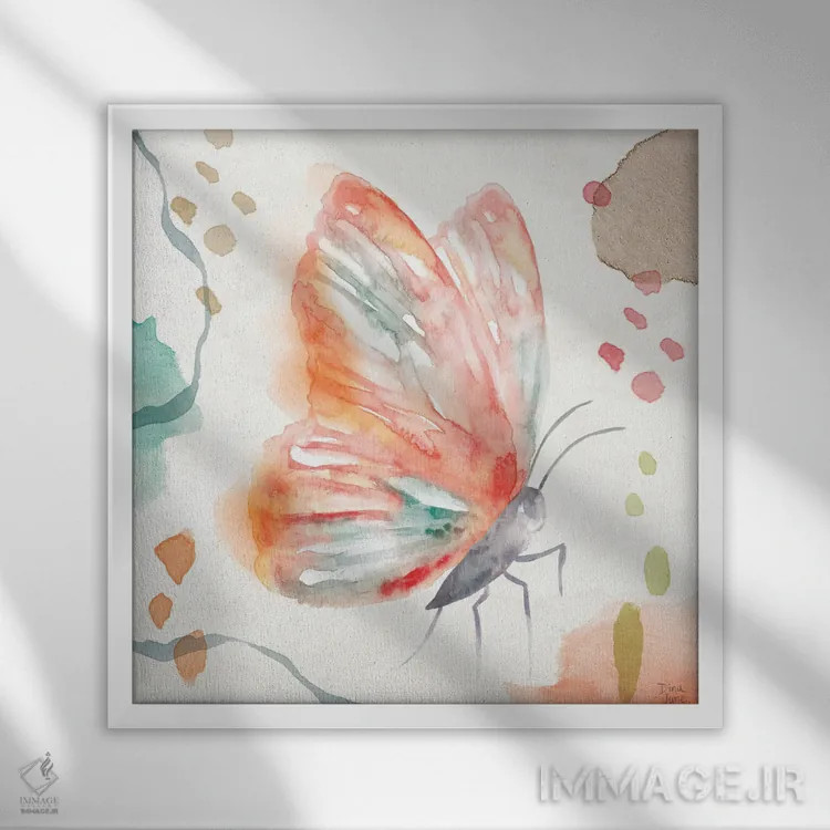 تابلو نجوای بالدار II اثر باورا جون - نمای قابدار سفید