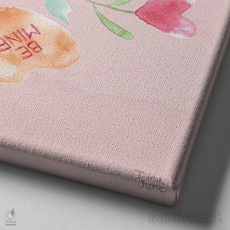 تابلو عشق همیشگی IV اثر باورا جون - نمای نزدیک بافت بوم