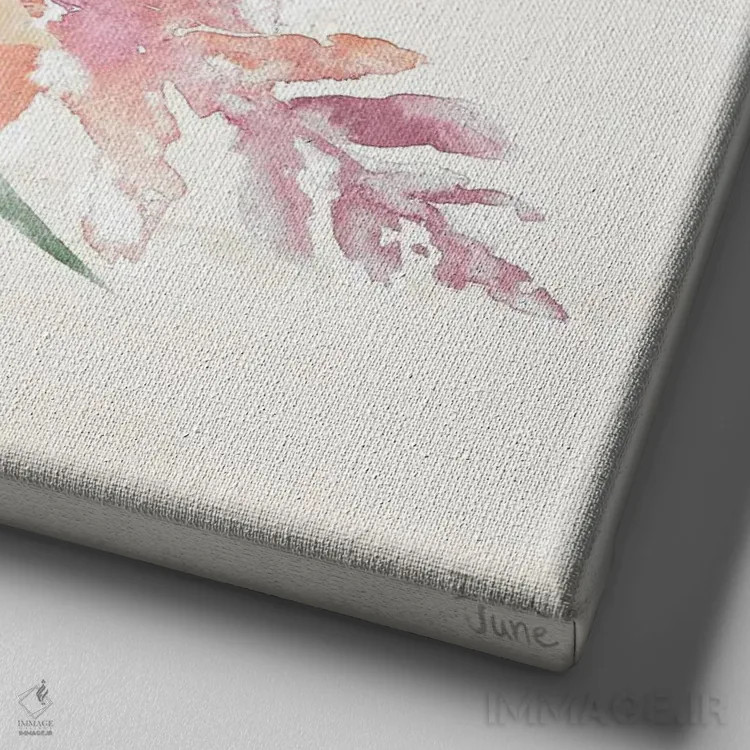 تابلو باغ بوهمی II اثر باورا جون - نمای نزدیک بافت بوم