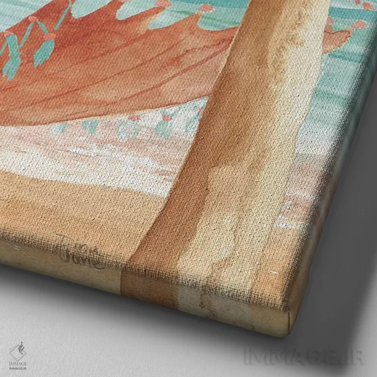 تابلو نسیم اقیانوس III اثر باورا جون - نمای نزدیک بافت بوم