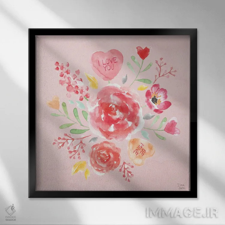 تابلو عشق همیشگی IV اثر باورا جون - نمای قابدار مشکی