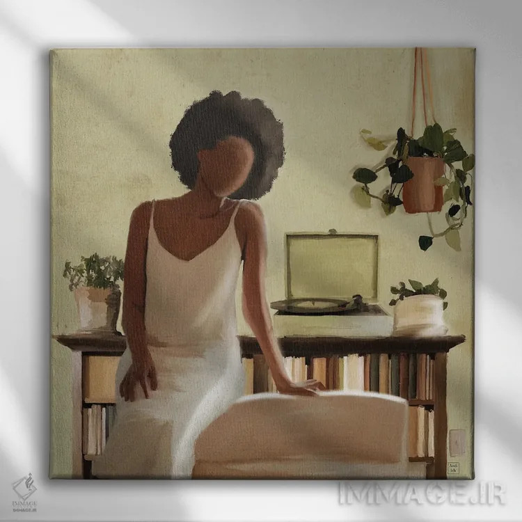 تابلو عصر یکشنبه اثر اندیله - نمای روبهرو روی دیوار