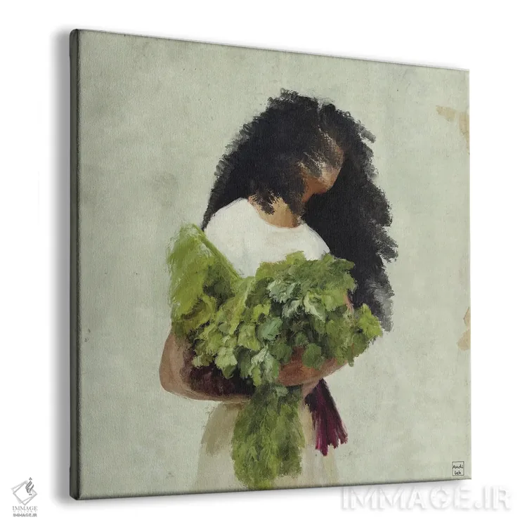 تابلو دستهگل سبزینهها اثر اندیله - نمای پرسپکتیو محصول