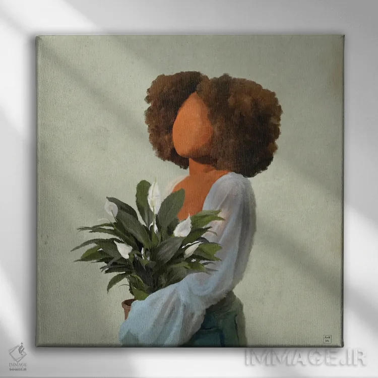 تابلو سوسنهای صلح اثر اندیله - نمای روبهرو روی دیوار