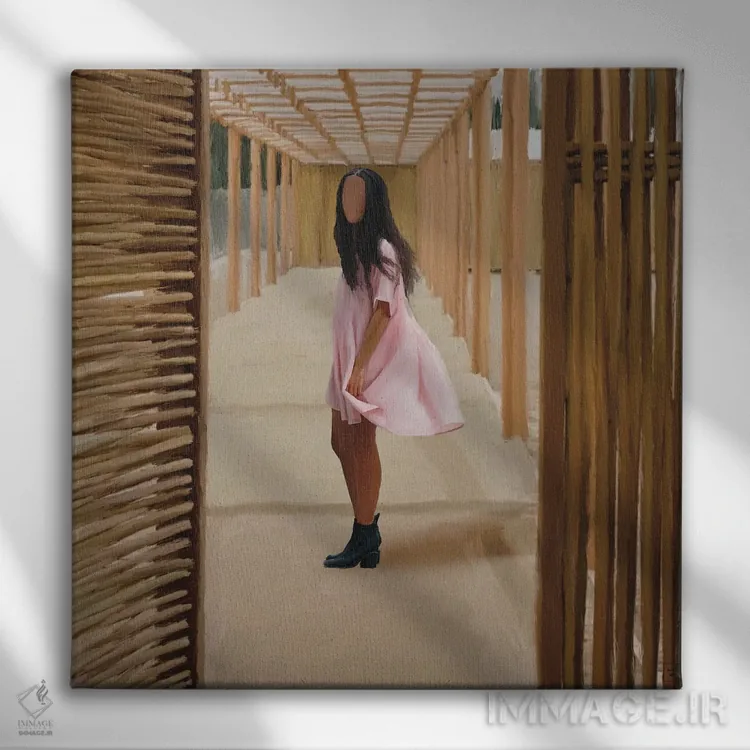 تابلو زویی (نام دخترانه) اثر اندیله - نمای روبهرو روی دیوار