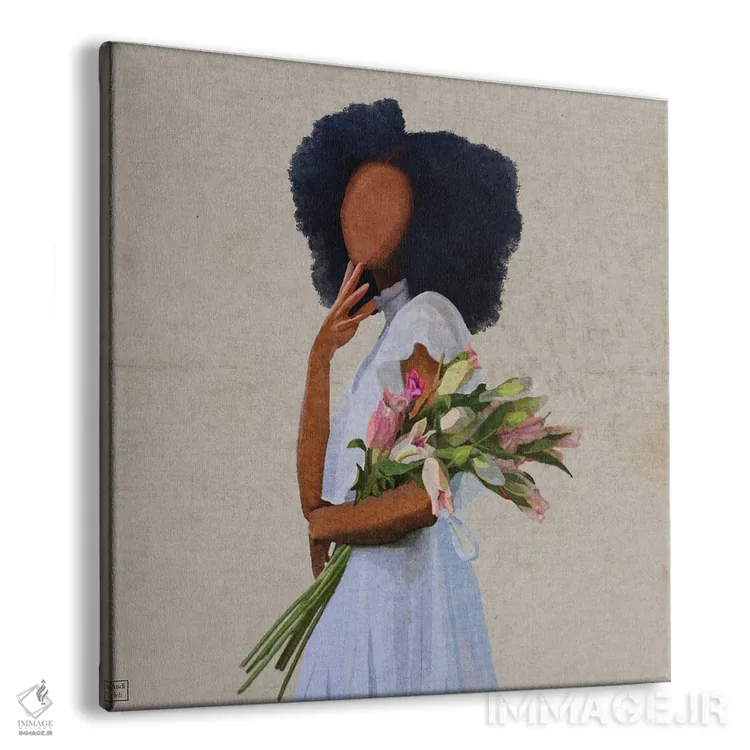 تابلو دختر با لباس سفید اثر اندیله - نمای پرسپکتیو محصول