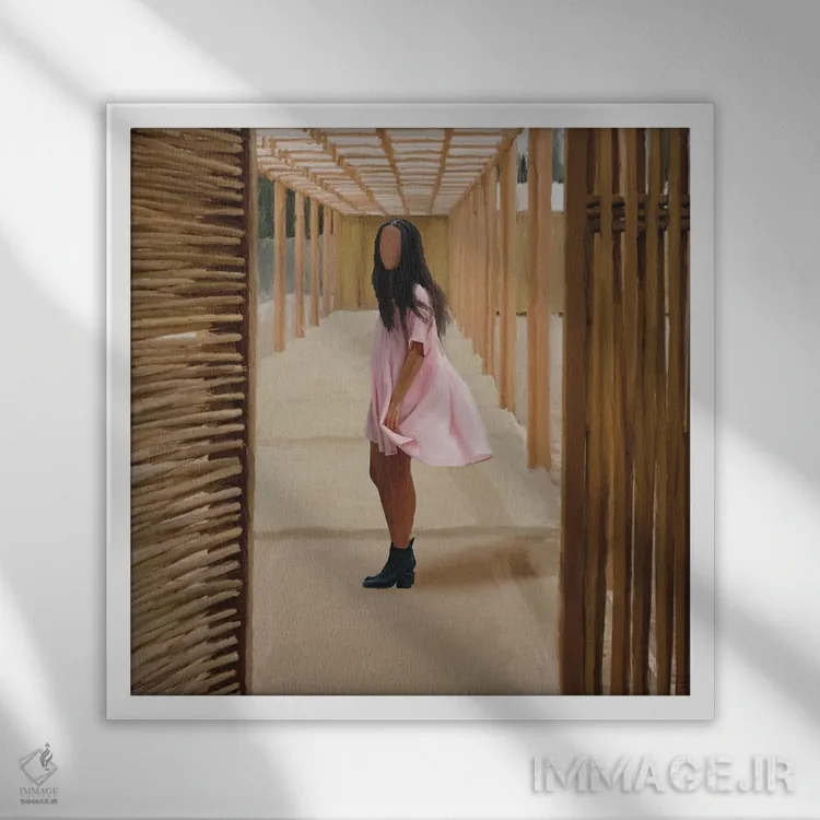 تابلو زویی (نام دخترانه) اثر اندیله - نمای قابدار سفید