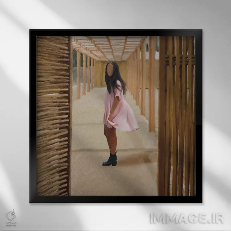 تابلو زویی (نام دخترانه) اثر اندیله - نمای قابدار مشکی