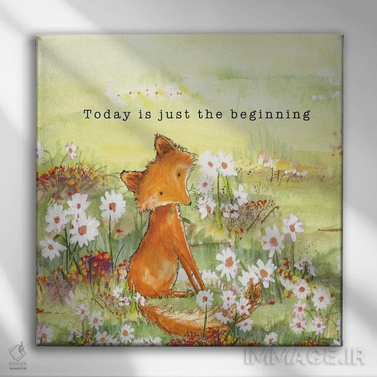 تابلو افسانههای روباه I اثر دیانآرت (نام هنری) - نمای روبهرو روی دیوار