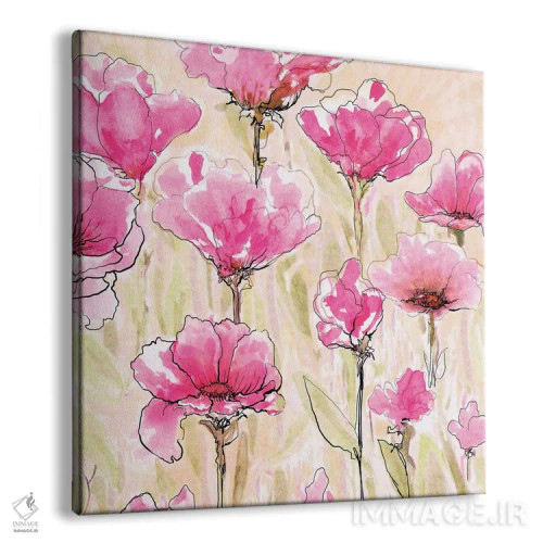 تابلو عشق صورتی I اثر دیانآرت (نام هنری) - نمای پرسپکتیو محصول