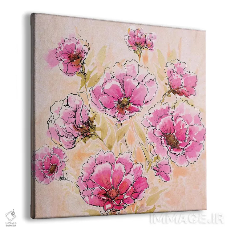 تابلو عشق صورتی II اثر دیانآرت (نام هنری) - نمای پرسپکتیو محصول