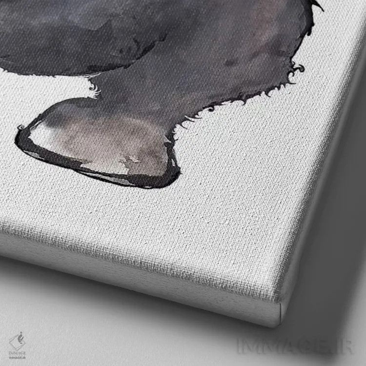 تابلو لبخندهای دوستانه اثر دیانآرت (نام هنری) - نمای نزدیک بافت بوم