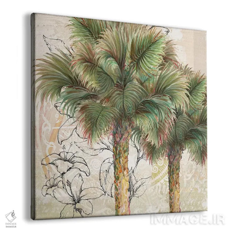 تابلو نخلها دور I اثر دیانآرت (نام هنری) - نمای پرسپکتیو محصول