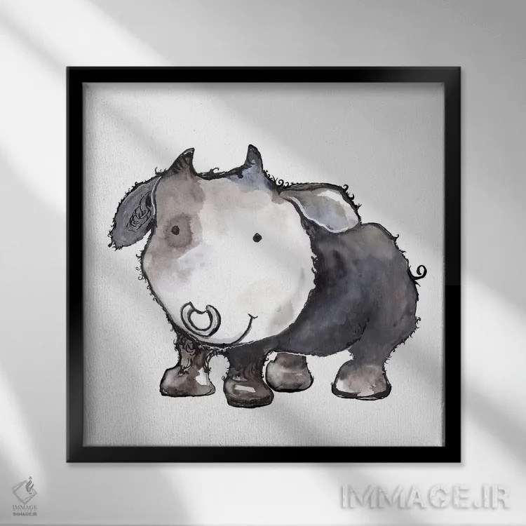 تابلو لبخندهای دوستانه اثر دیانآرت (نام هنری) - نمای قابدار مشکی