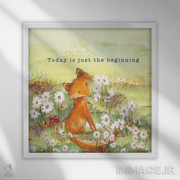 تابلو افسانههای روباه I اثر دیانآرت (نام هنری) - نمای قابدار سفید