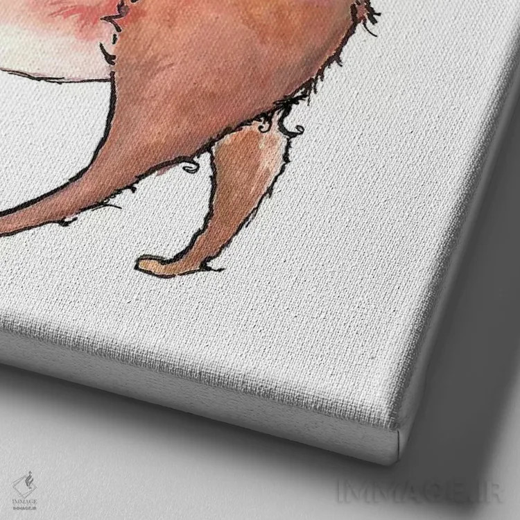 تابلو دراز کشیدن صبحگاهی اثر دیانآرت (نام هنری) - نمای نزدیک بافت بوم