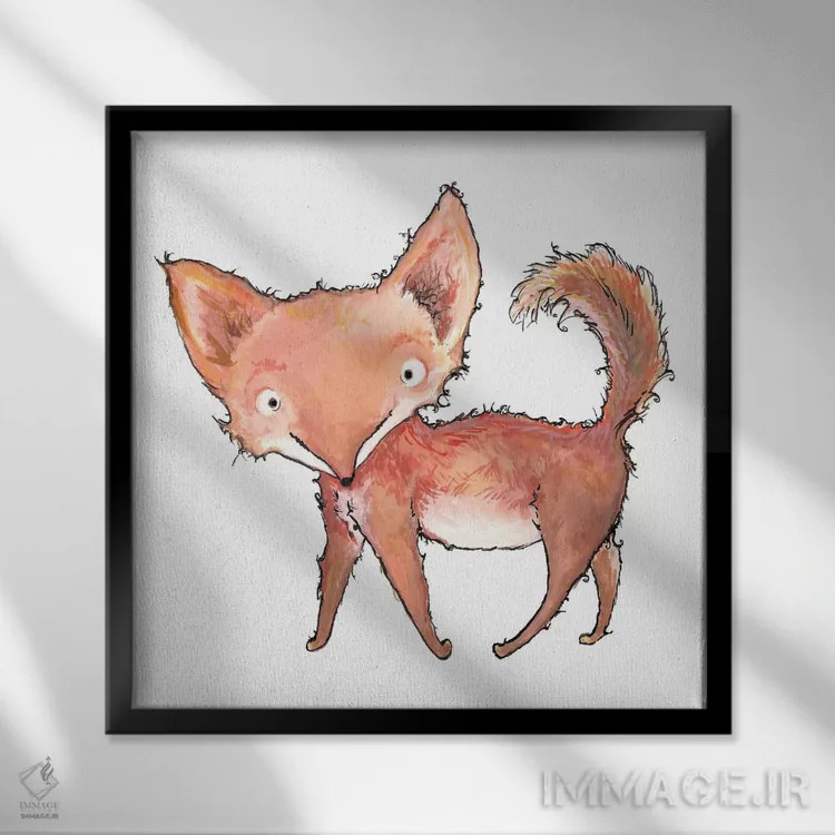 تابلو دراز کشیدن صبحگاهی اثر دیانآرت (نام هنری) - نمای قابدار مشکی