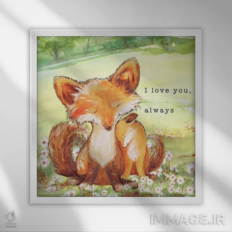 تابلو افسانههای روباه II اثر دیانآرت (نام هنری) - نمای قابدار سفید