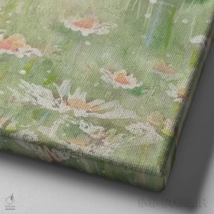 تابلو مهمان مرغزار III اثر دیانآرت (نام هنری) - نمای نزدیک بافت بوم